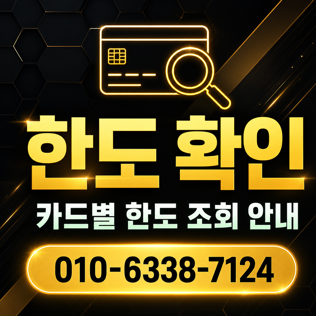 신용카드 한도 확인
